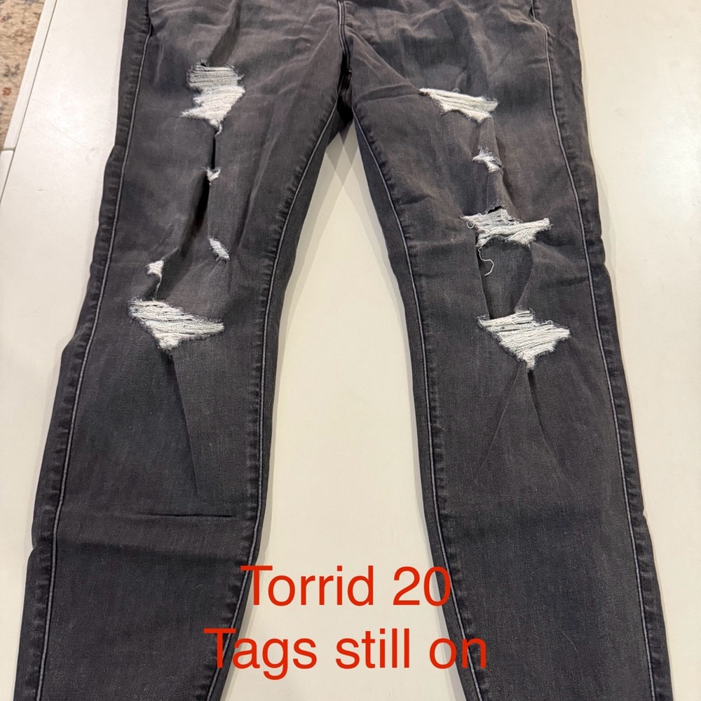 Torrid Black Distressed Jeans